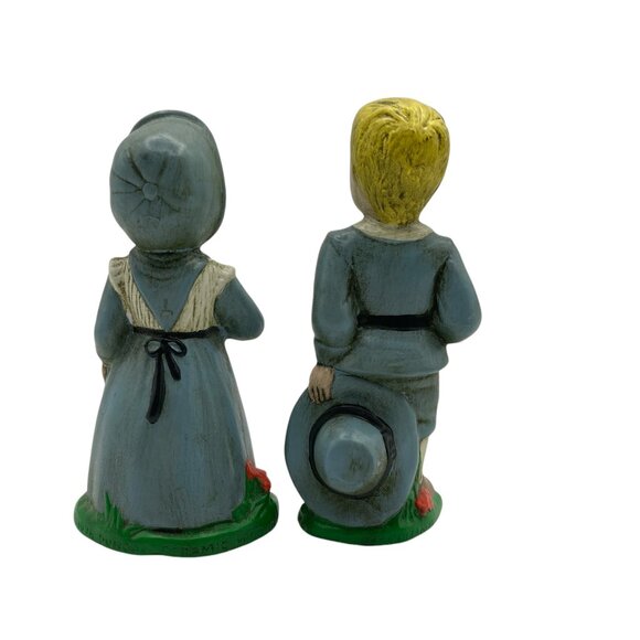 Pair of Vintage Ceramic Pilgrim Figures Thanksgiving Decor - Picture 2 of 4